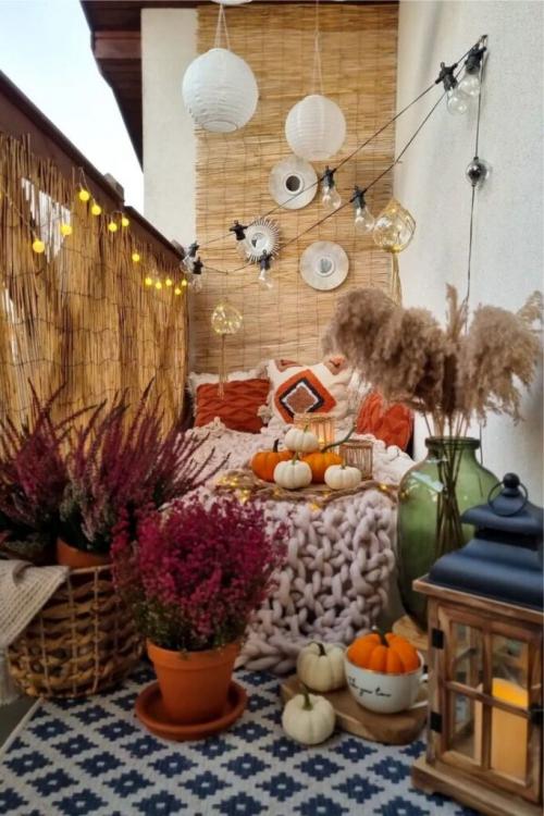 Какие идеи для осеннего декора террасы или балкона. Наружный уют: идеи для декорирования террасы и балкона в осенний период