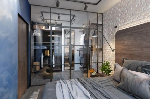 Гардеробная в спальне планировка. Стили