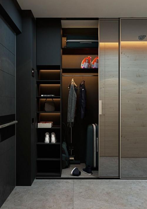 Дизайн проект маленькой гардеробной. 50 Идей маленьких гардеробных комнат: максимум удобства и минимум пространства (фото)