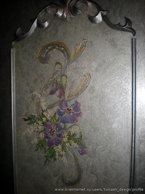 Как правильно наносить краску на меламиновую поверхность. Покраска и роспись мебели акриловой перламутровой краской.Мастер - класс от Томаш Ольги.