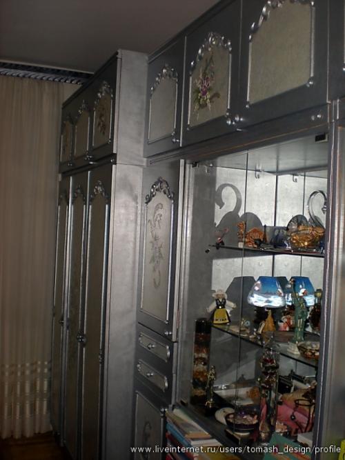 Как правильно наносить краску на меламиновую поверхность. Покраска и роспись мебели акриловой перламутровой краской.Мастер - класс от Томаш Ольги.