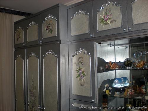 Как правильно наносить краску на меламиновую поверхность. Покраска и роспись мебели акриловой перламутровой краской.Мастер - класс от Томаш Ольги.