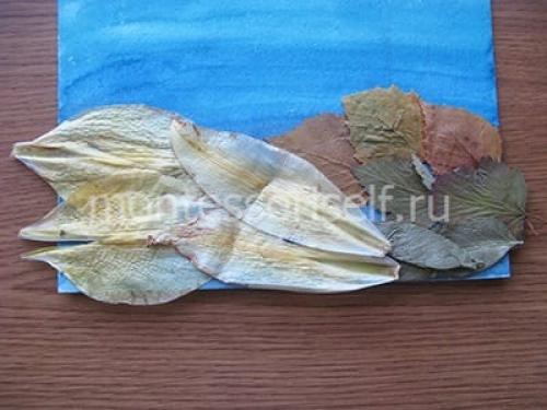 Осенний декор из листьев. Поделки из осенних листьев: мастер-класс с пошаговым фото (ТОП 100 идей)