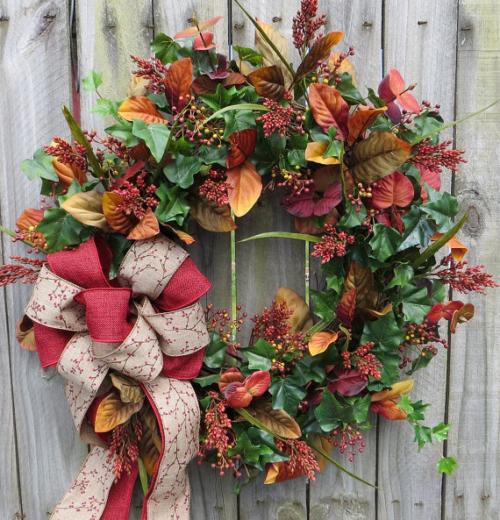 7 красивых способов украсить дом осенними дарами природы. 7 простых подсказок для создания красивого осеннего венка на двери