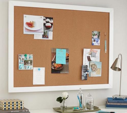 Cтена над рабочим местом.  Доской для заметок