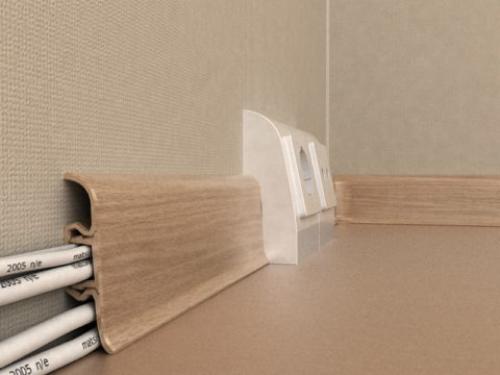 Проводка в плинтусе в деревянном доме. Правила монтажа