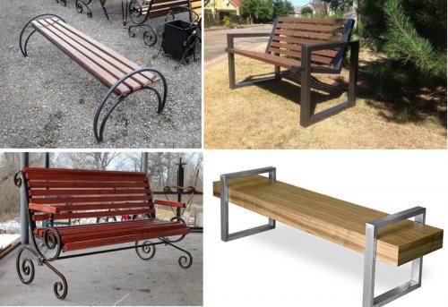 Как использовать скамейку из профильной трубы в разных условиях. Скамейки из металла и дерева