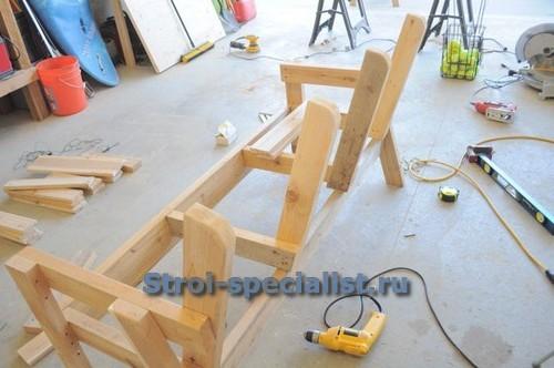 Какие дополнительные функции можно добавить в лавку со столиком для большего удобства. Садовая скамейка со столиком своими руками