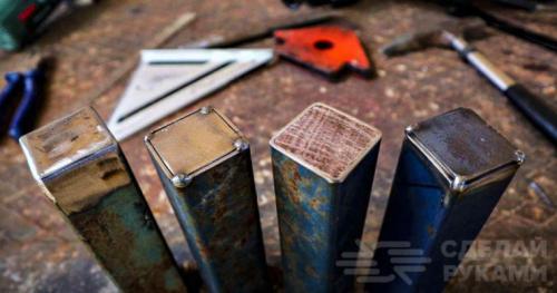 Как обработать края профильной трубы, чтобы они не были острыми. 4 способа закрыть торец профильной трубы